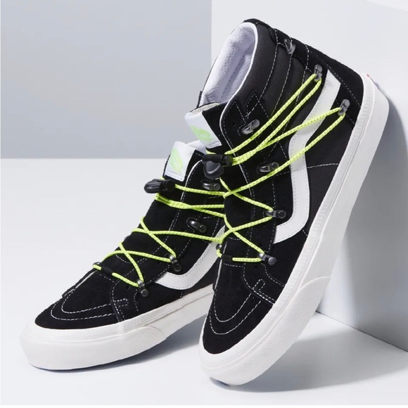 Vans Sk8-Hi Echo DX Hairy Suede Black Sneakers High-Top Shoes 2022 - Picture 3 of 6